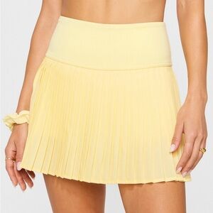 Fabletics Light Yellow Mini Skirt